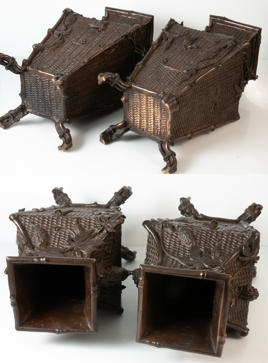 Japon paire de vases décor naturaliste-photo-4