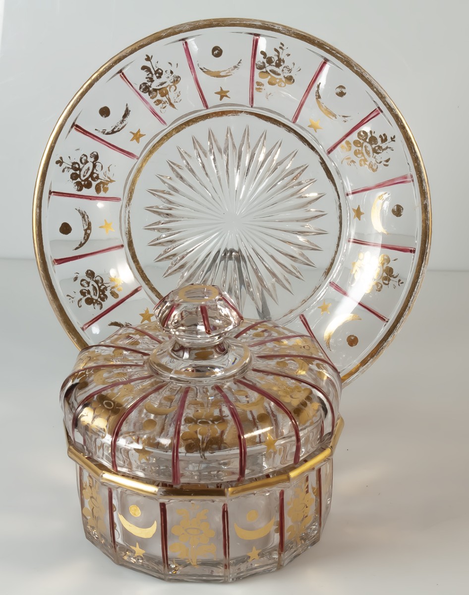 Beurrier en cristal Napoléon III-photo-2