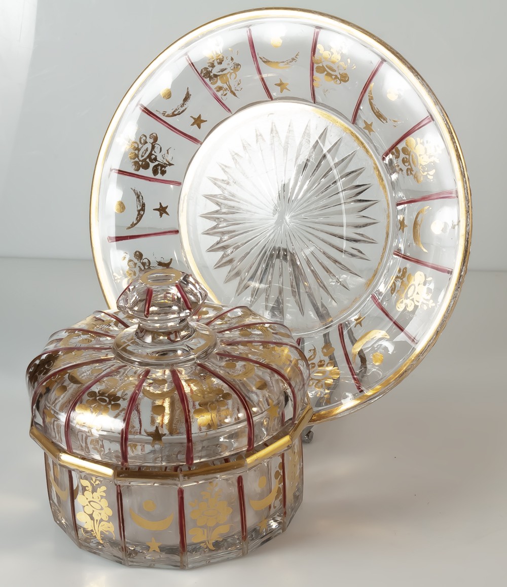 Beurrier en cristal Napoléon III-photo-3