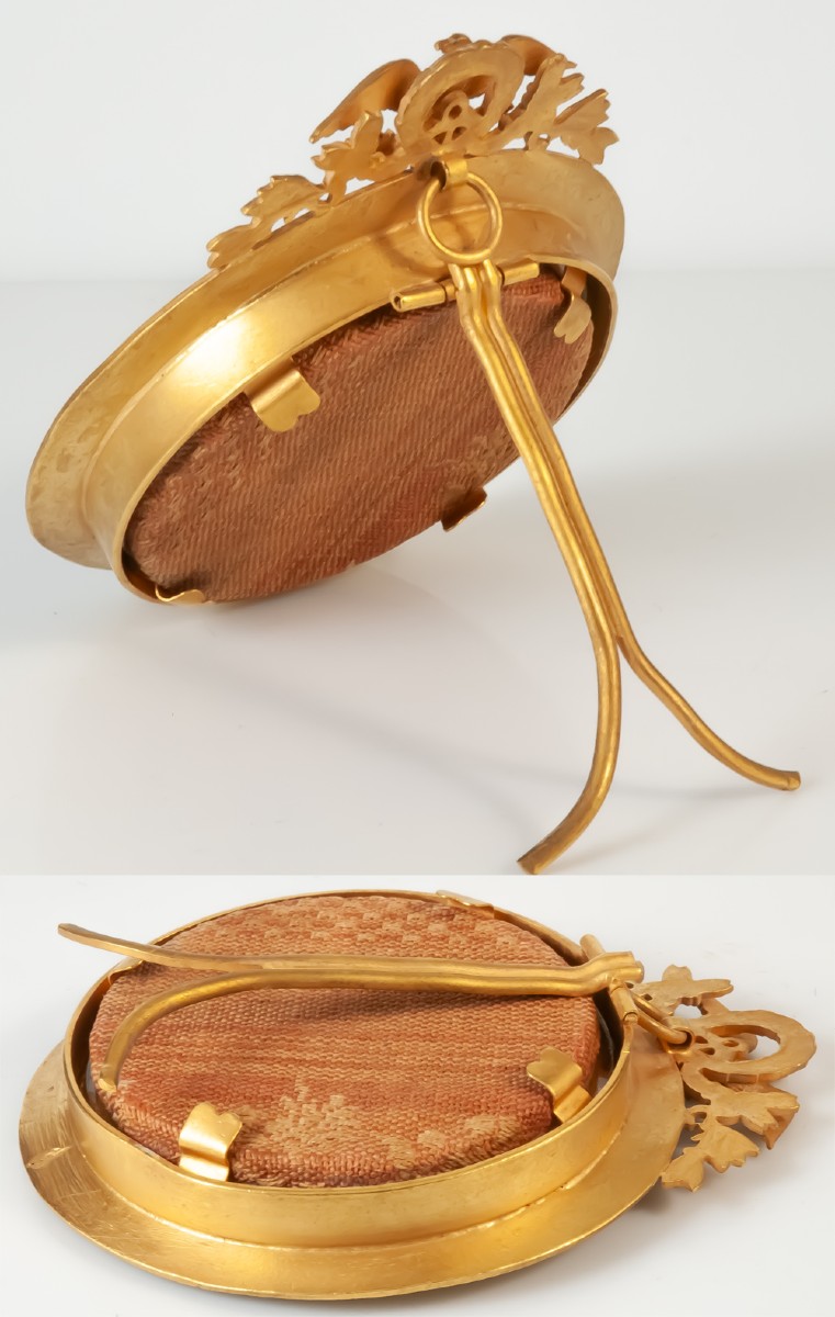 Empire Style Bronze Photo Or Miniature Frame-photo-1