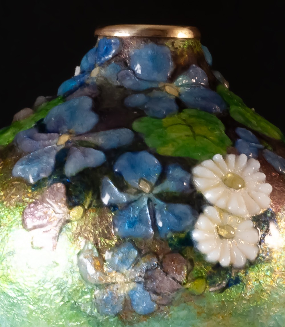 Camille Fauré Limoges vase en cuivre émaillé-photo-4