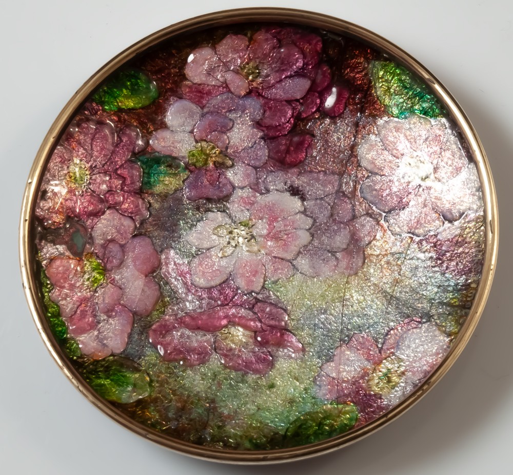 Camille Fauré Limoges coupe en cuivre émaillé-photo-4