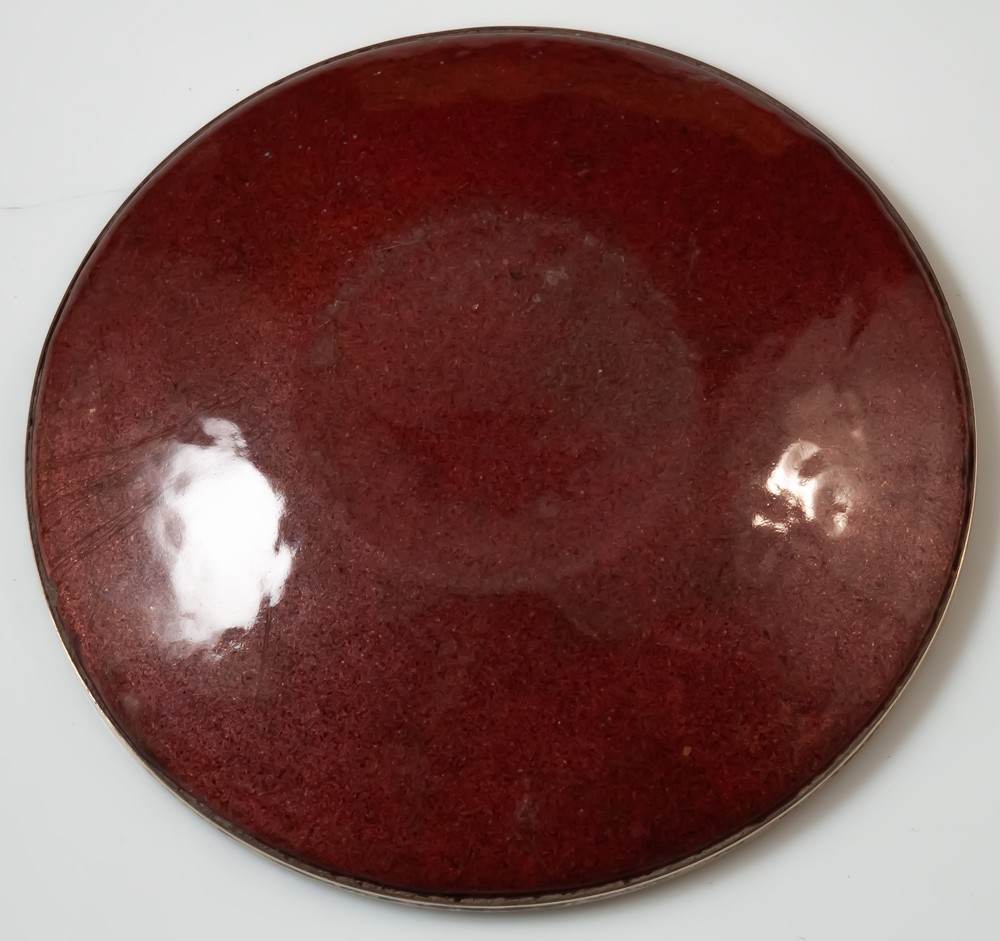 Camille Fauré Limoges coupe en cuivre émaillé-photo-2