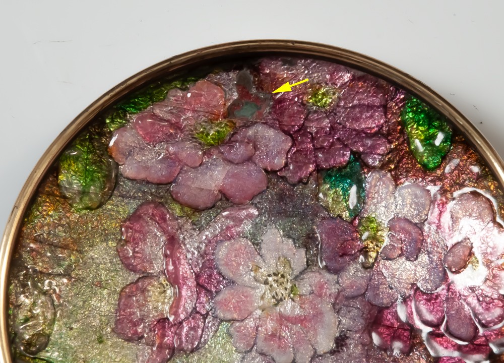 Camille Fauré Limoges coupe en cuivre émaillé-photo-4