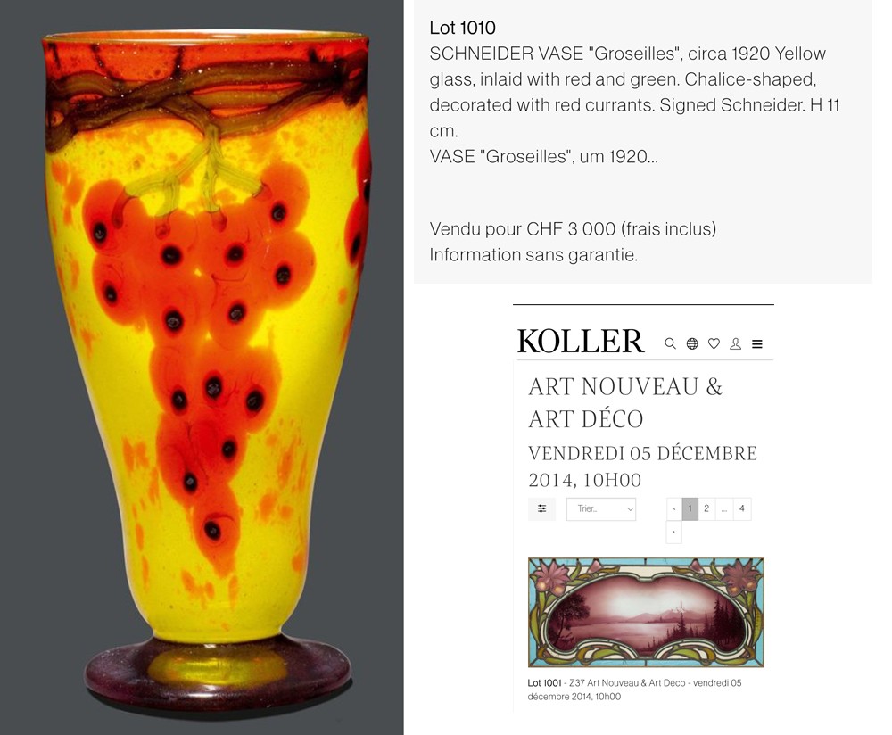 Charles Schneider Vase With Currants/sour Cherries-photo-5