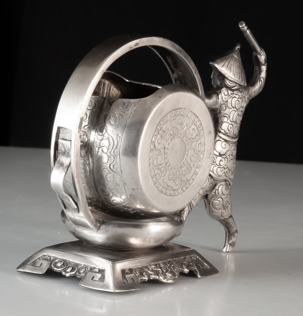 Solid Silver Asian Tea Strainer From China, Indochina, And Vietnam-photo-1