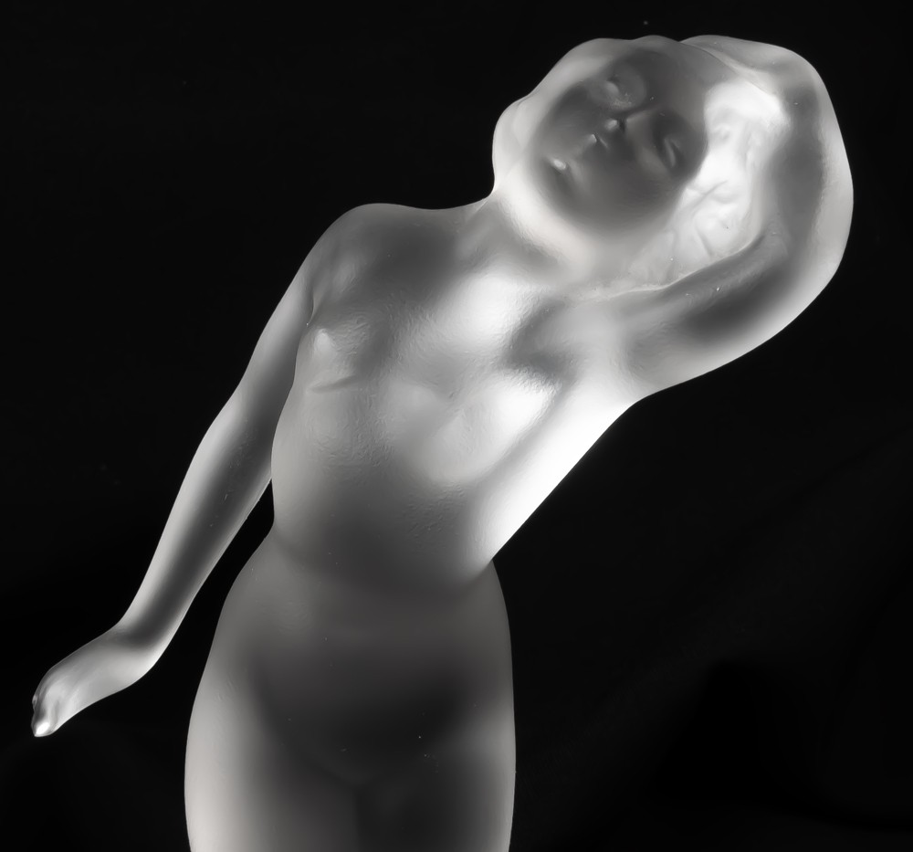 Lalique France Nude Woman "dancer With Lowered Arm"-photo-1