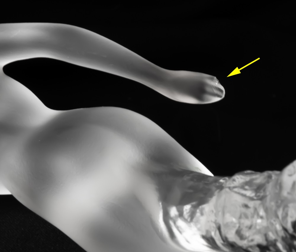 Lalique France Nude Woman "dancer With Lowered Arm"-photo-3