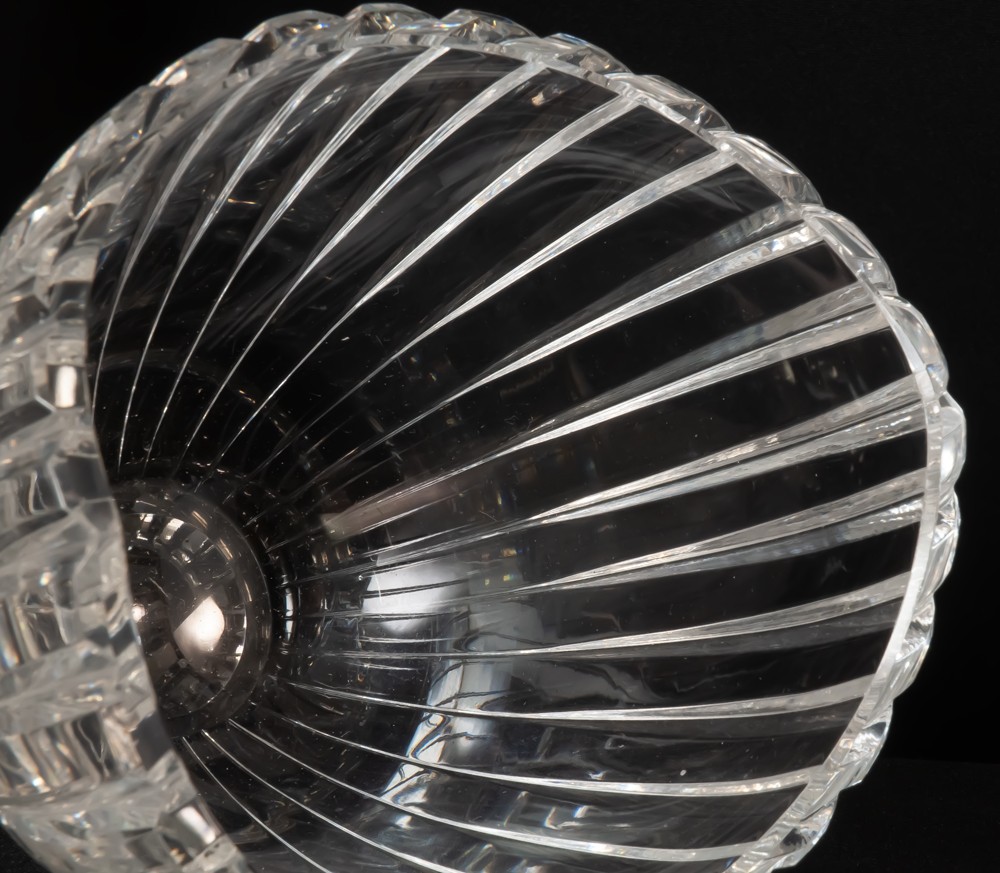 Vase en cristal taillé 1960 forme libre-photo-2