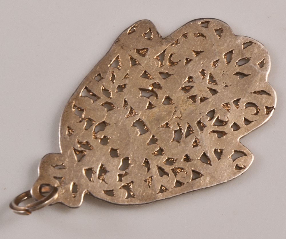 Silver-gilt Fatima Hand Pendant-photo-2