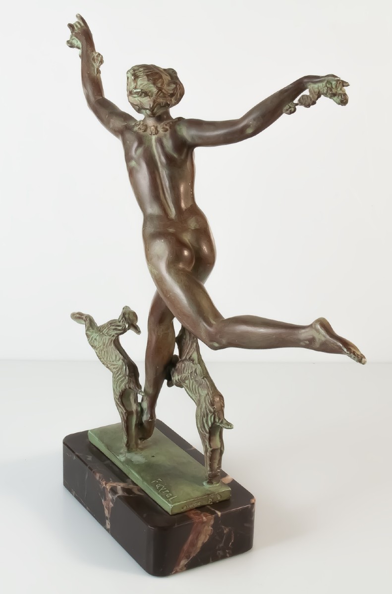 Max Le Verrier, Woman And Ibexes, "escapade" By Fayral-photo-4