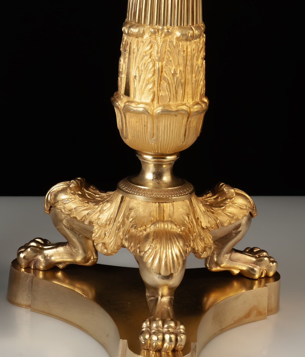 Bougeoirs en bronze époque restauration-photo-3