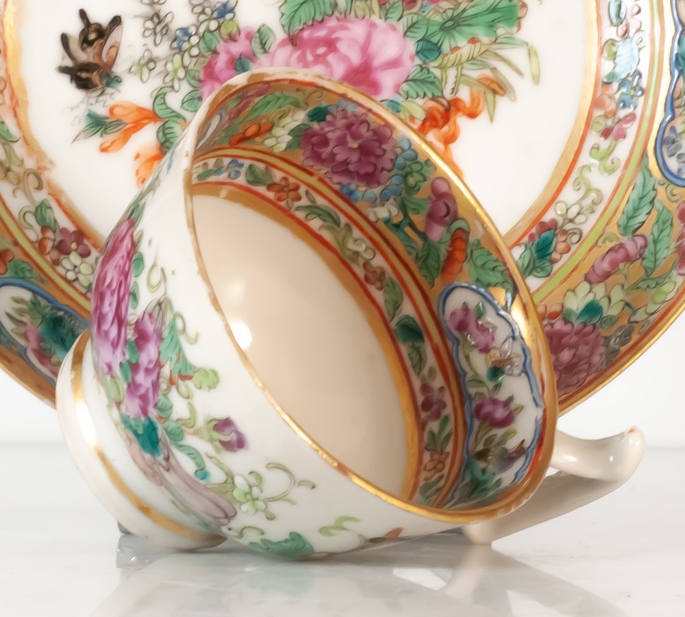 Tasse miniature asiatique en porcelaine de canton Chine -photo-1