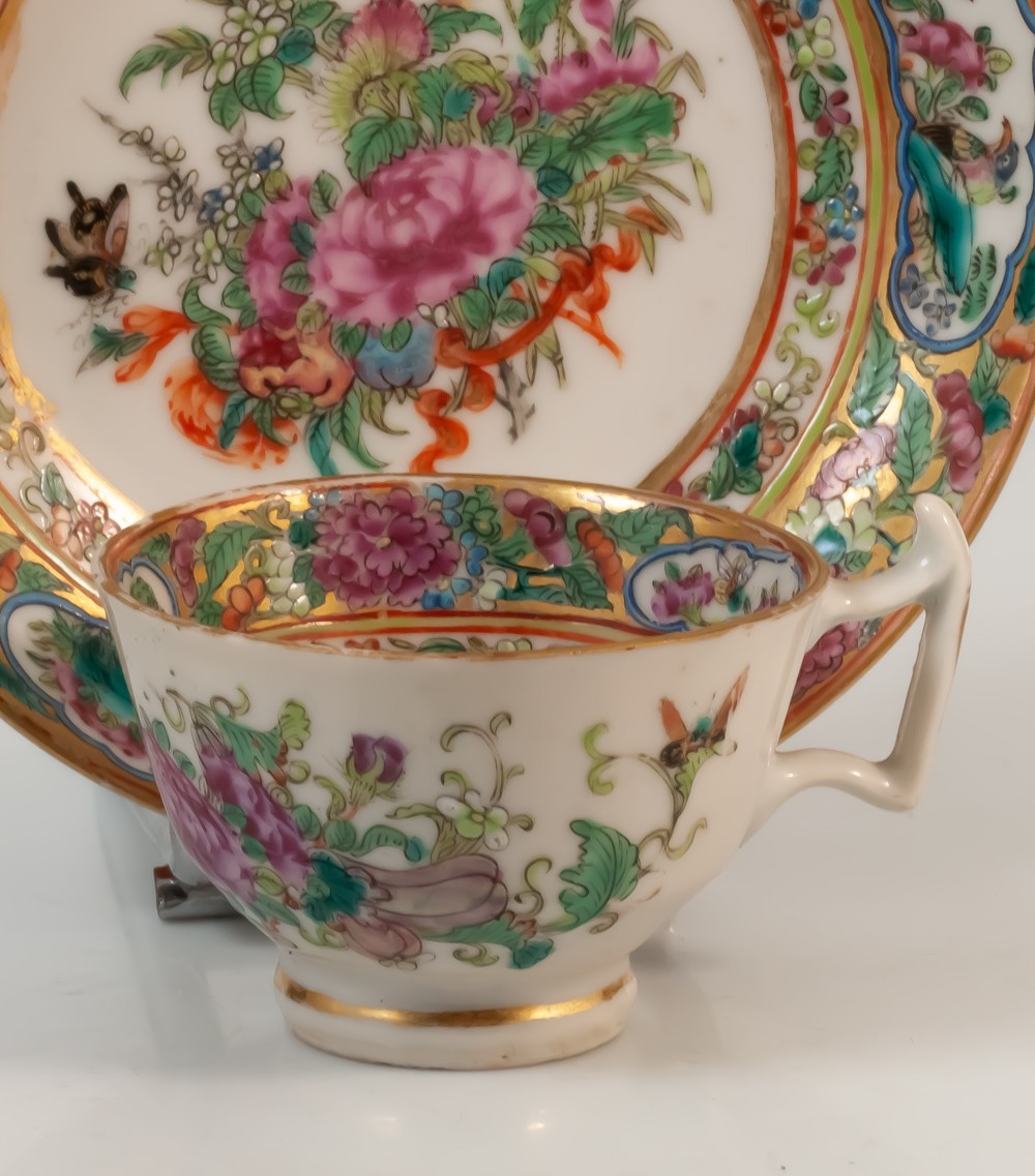 Tasse miniature asiatique en porcelaine de canton Chine -photo-3