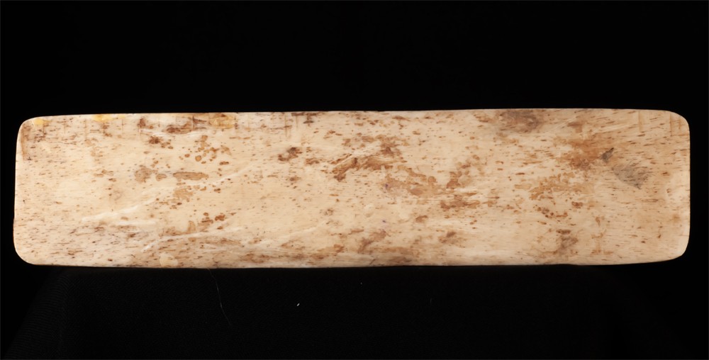 Scrimshaw Sur Plaque En Os Signée-photo-5