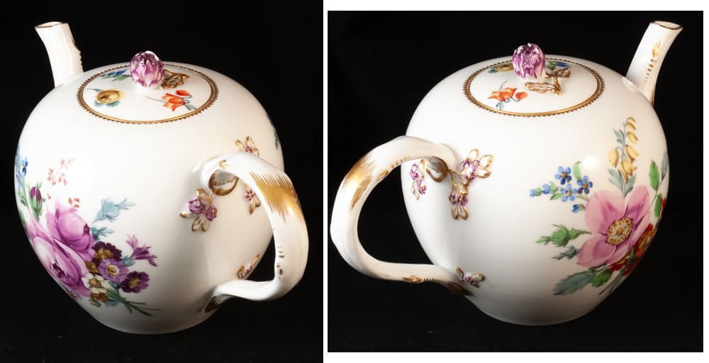 Meissen Porcelain Teapot 18th Century Marcolini Period 1774-1812-photo-4