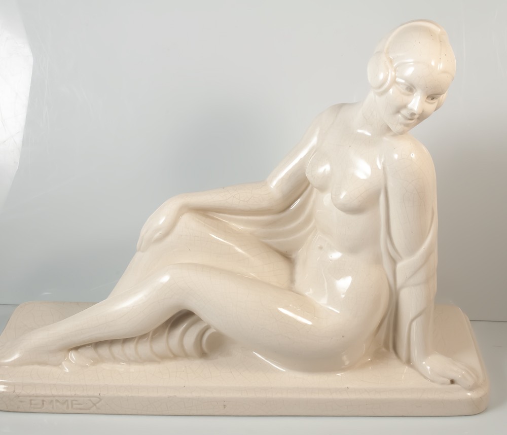 Onnaing femme en céramique Art Déco Made in France-photo-2