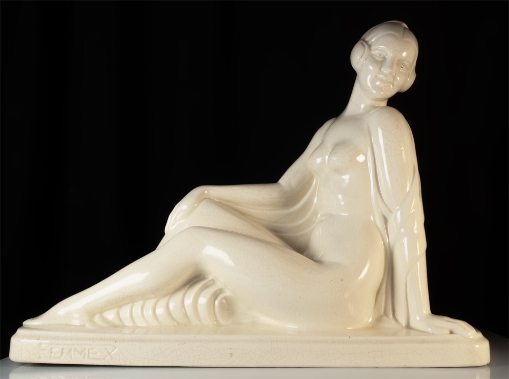 Onnaing femme en céramique Art Déco Made in France-photo-4