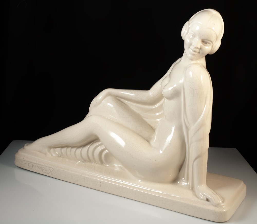 Onnaing femme en céramique Art Déco Made in France