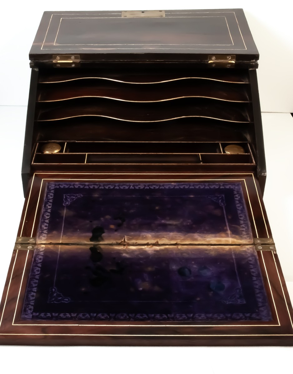 Ecritoire porte courrier en palissandre Napoléon III-photo-2