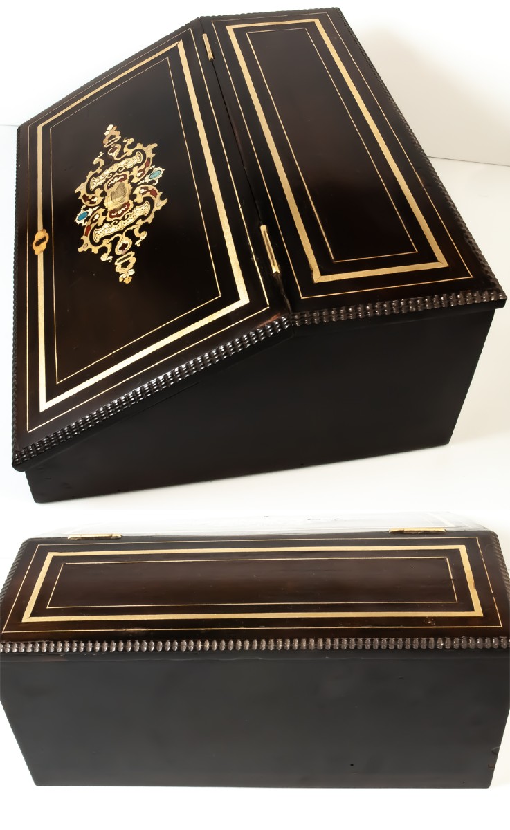 Ecritoire porte courrier en palissandre Napoléon III-photo-5
