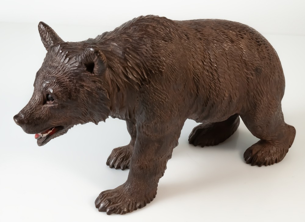 Ours en bois sculpté Forêt Noire-photo-2