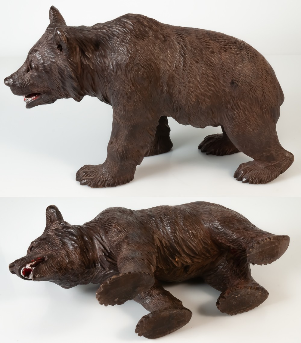 Ours en bois sculpté Forêt Noire-photo-2