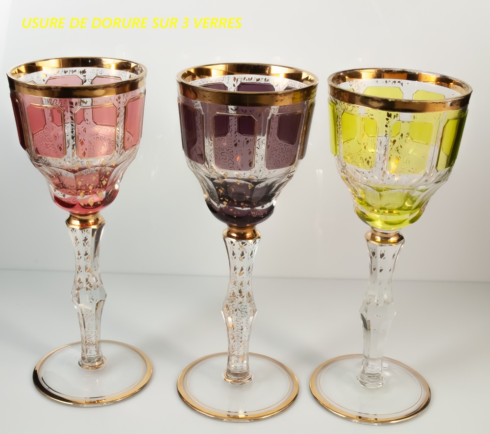 11 Moser Coloured Crystal Glasses-photo-4