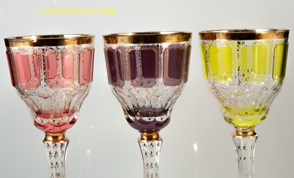 11 Moser Coloured Crystal Glasses-photo-6