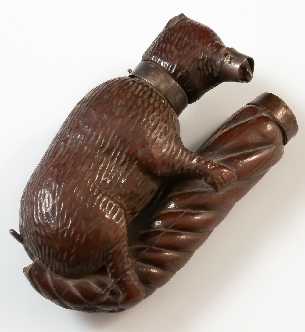 Pipe en bois sculpté ours savant-photo-3
