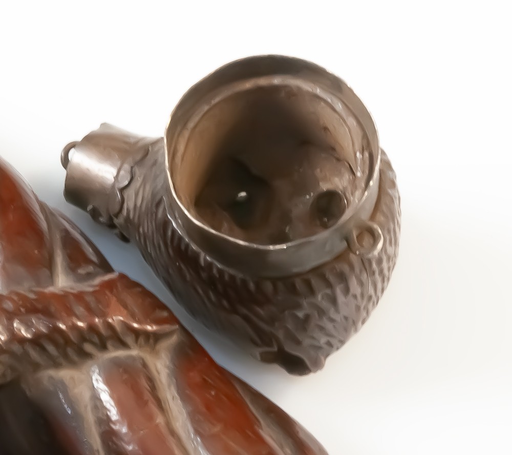 Pipe en bois sculpté ours savant-photo-2