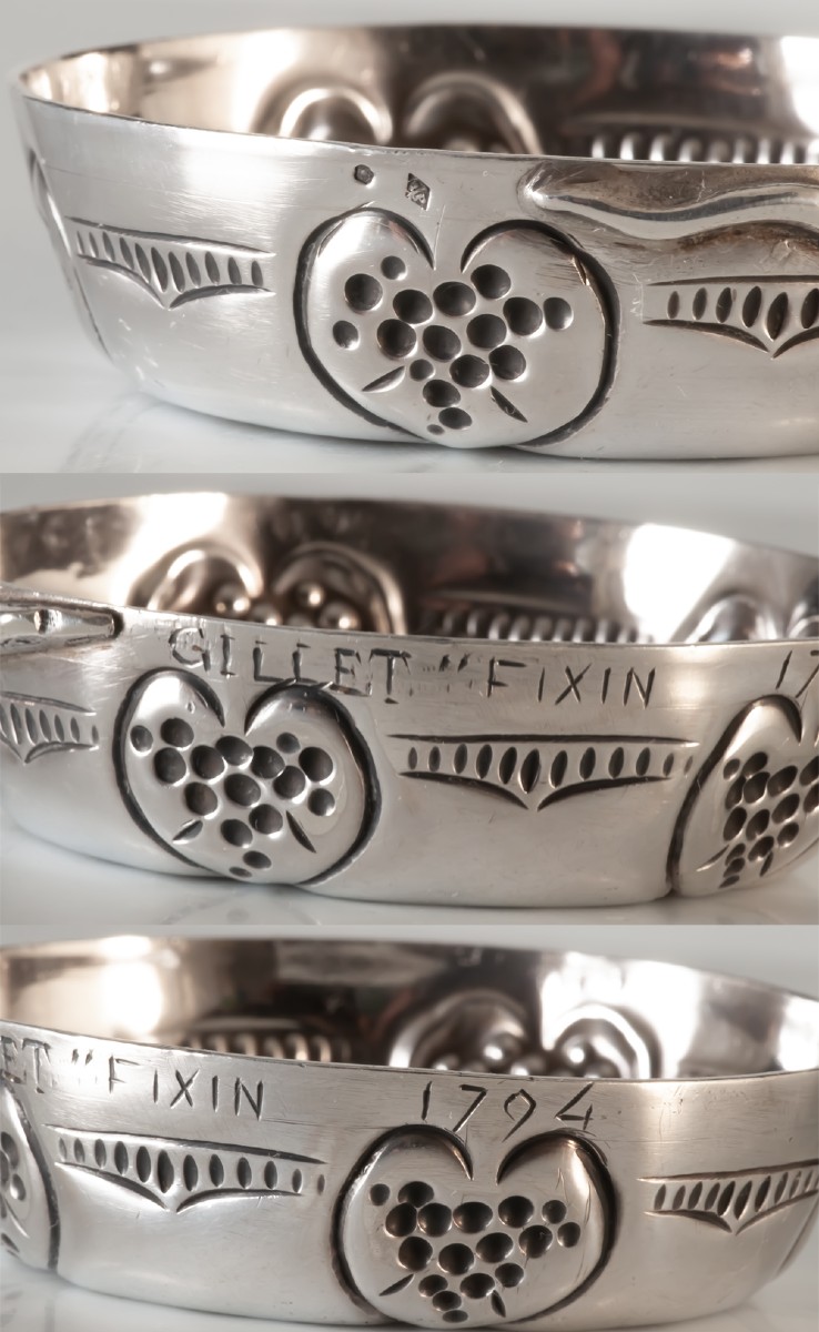 Taste vin argent massif XVIIIme "GILLET FIXIN 1794" LOT4-photo-3