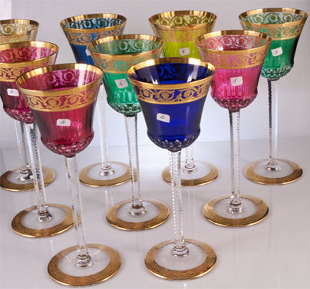 Thistle Saint Louis Colored Glasses Sold In Sets Or Individually 300e-photo-7