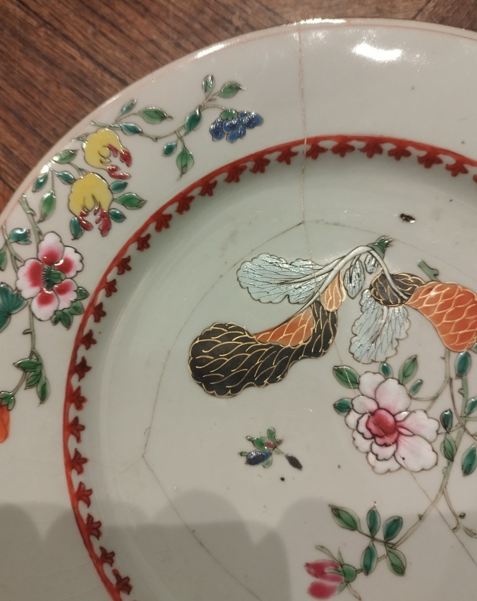 Assiette en porcelaine de chine 18eme-photo-2