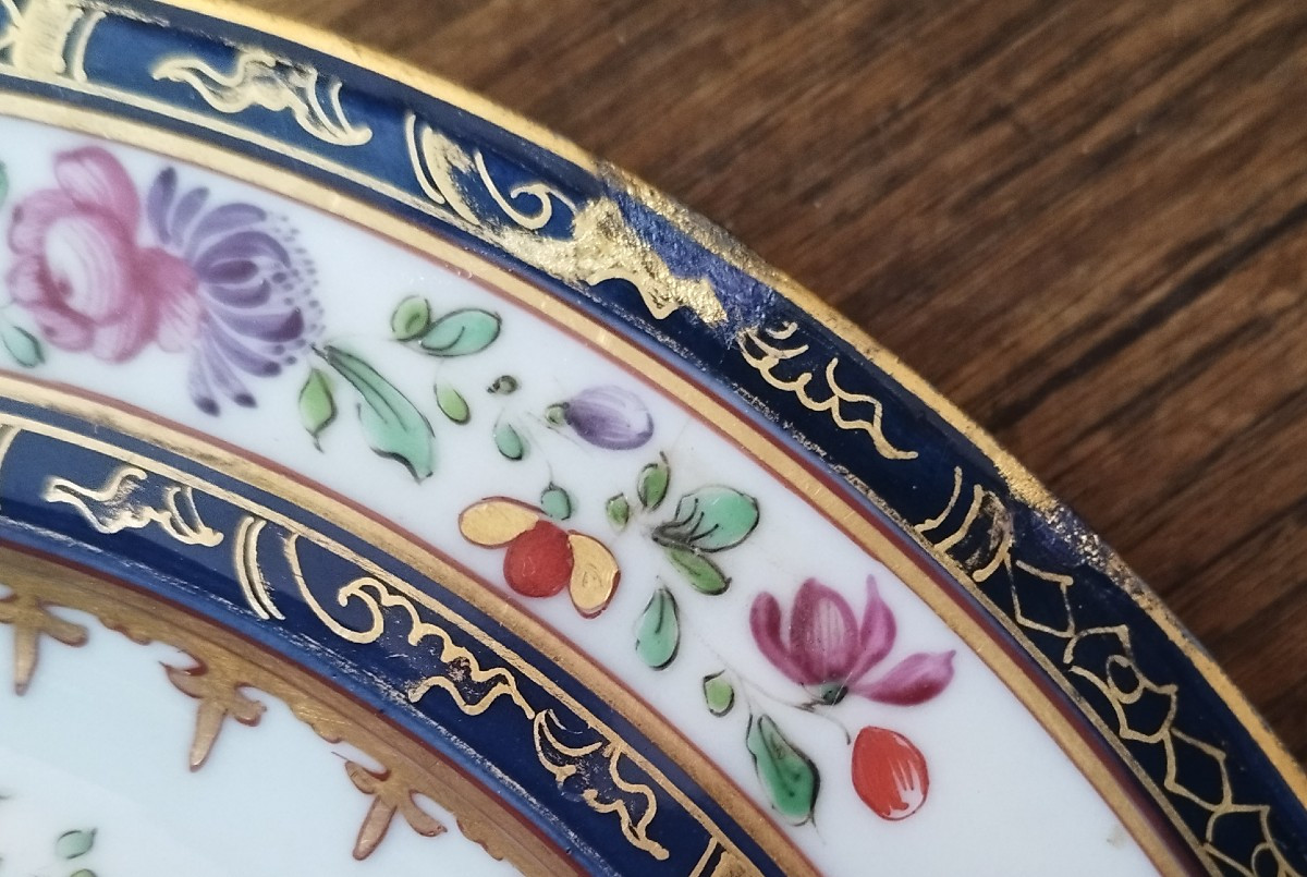 Porcelain Plate Compagnie Des Indes Samson Coat Of Arms Design-photo-3