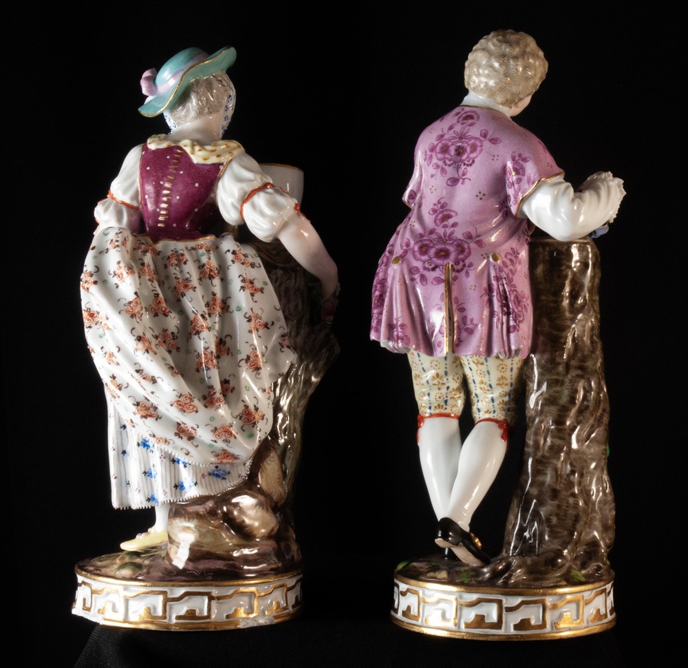 Meissen Two Statuette Porcelain Figurines-photo-4