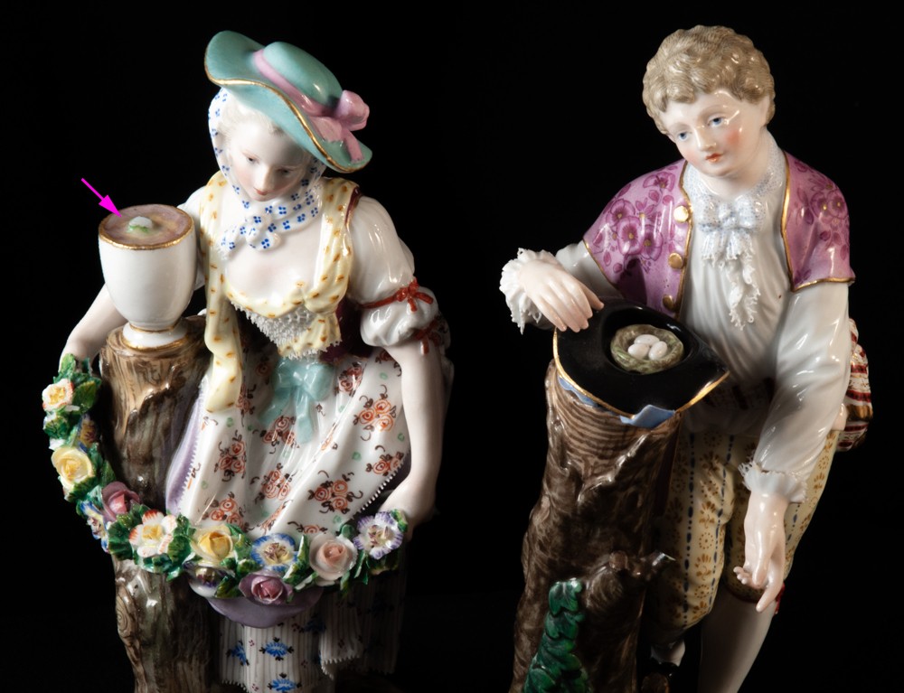 Meissen Two Statuette Porcelain Figurines-photo-5