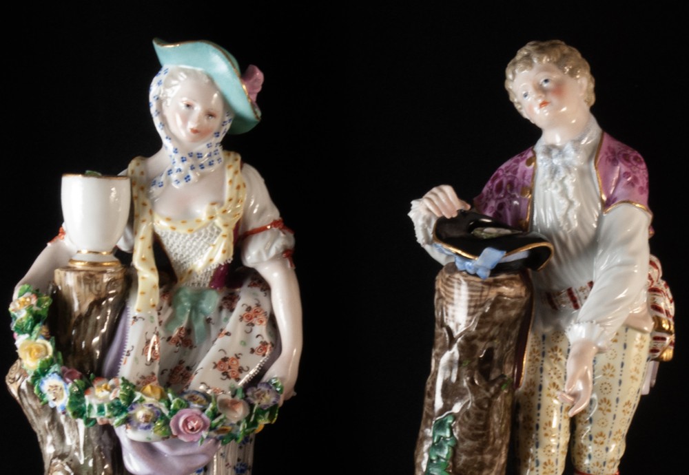 Meissen Two Statuette Porcelain Figurines