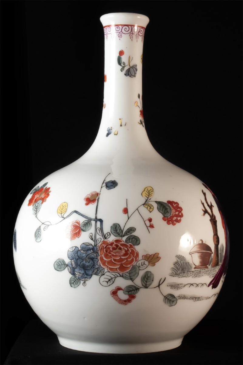 Porcelain Vase By Samson Paris Chinese Decor / Kakiemon Chantilly-photo-3