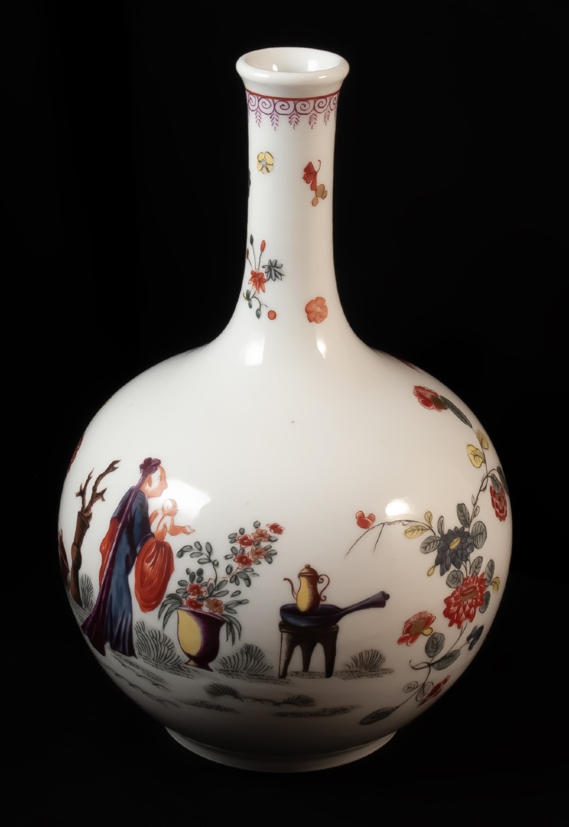 Porcelain Vase By Samson Paris Chinese Decor / Kakiemon Chantilly-photo-2