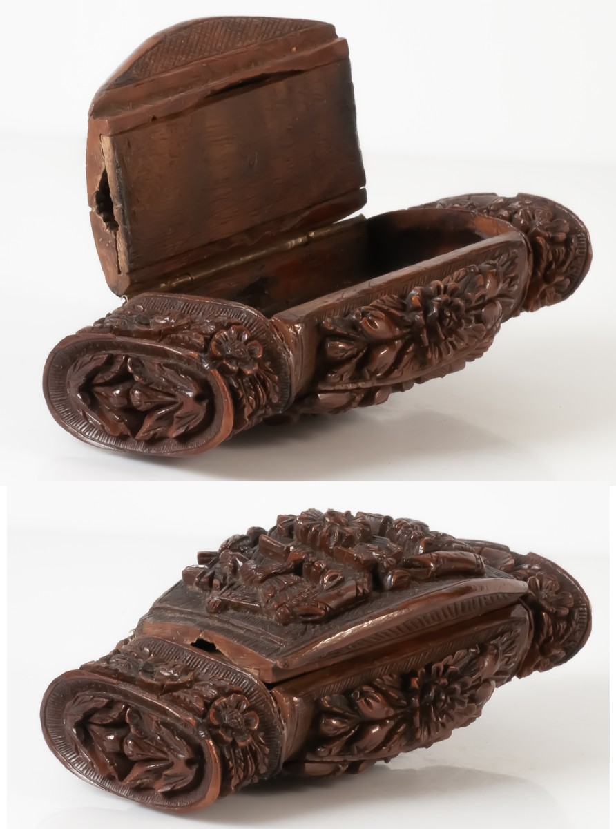 Impressive Corozo Nut Snuffbox Circa 1800-photo-3