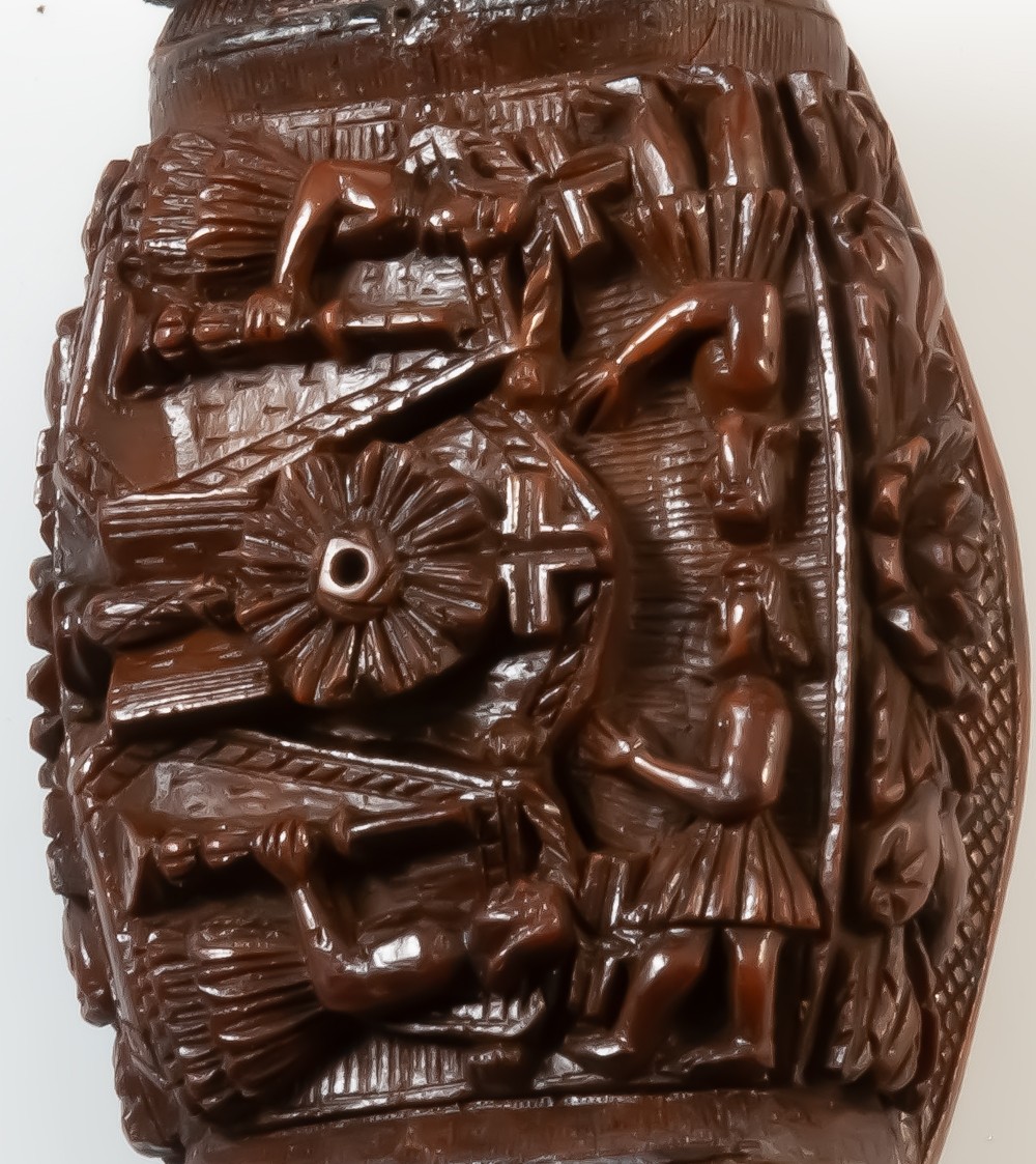 Impressive Corozo Nut Snuffbox Circa 1800-photo-6