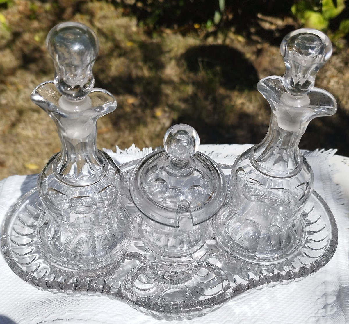 Huilier Moutardier Salerons In Glass / Crystal-photo-2