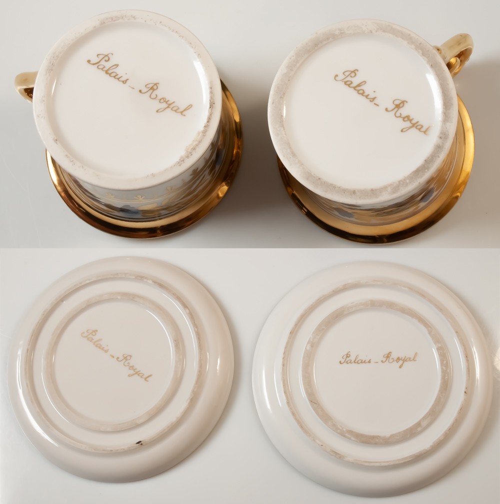 Deux grandes tasse en porcelaine de Paris Palais Royal-photo-2