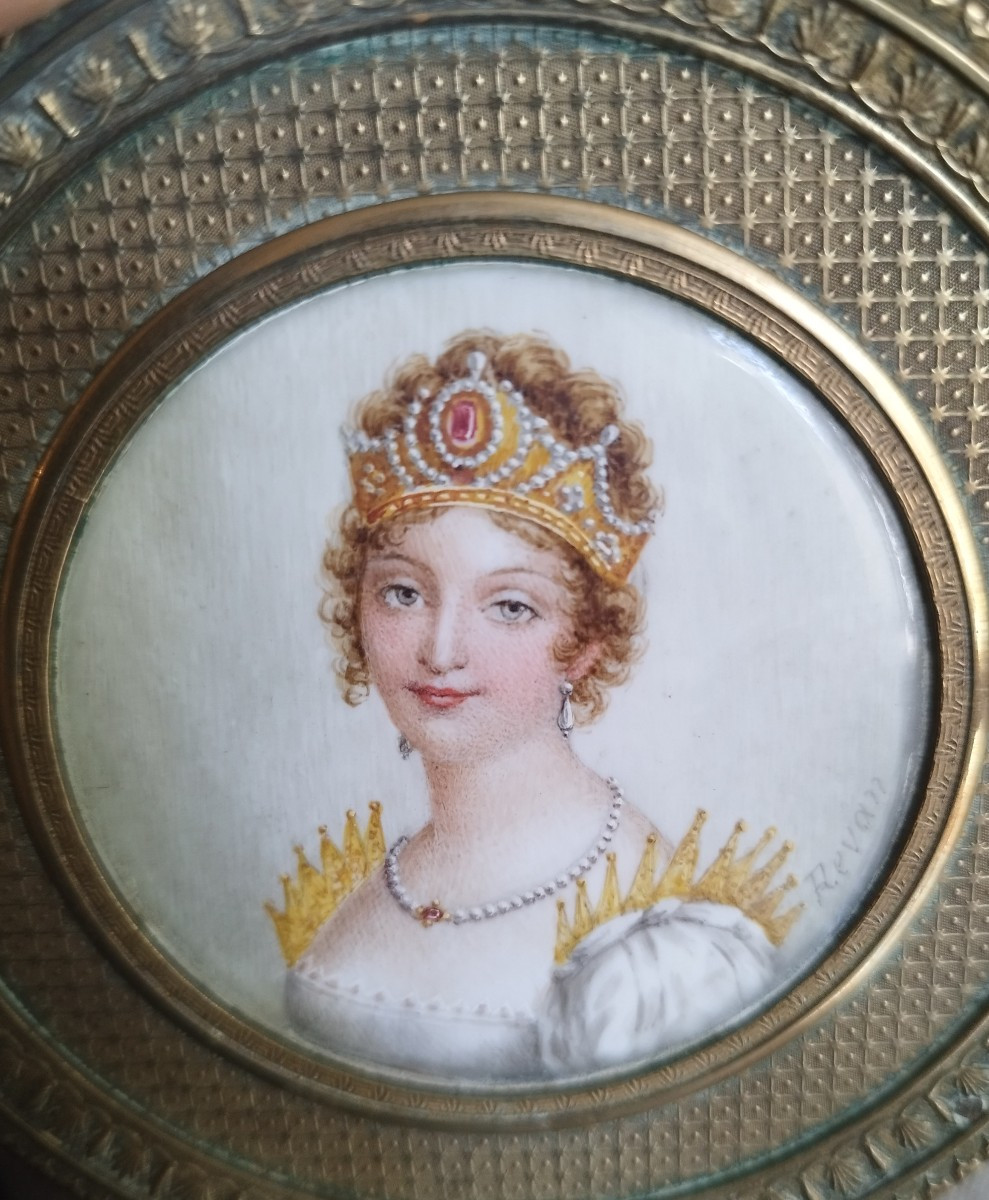 Miniature Portrait Of Empress Marie Louise Wife Of Napoleon-photo-3