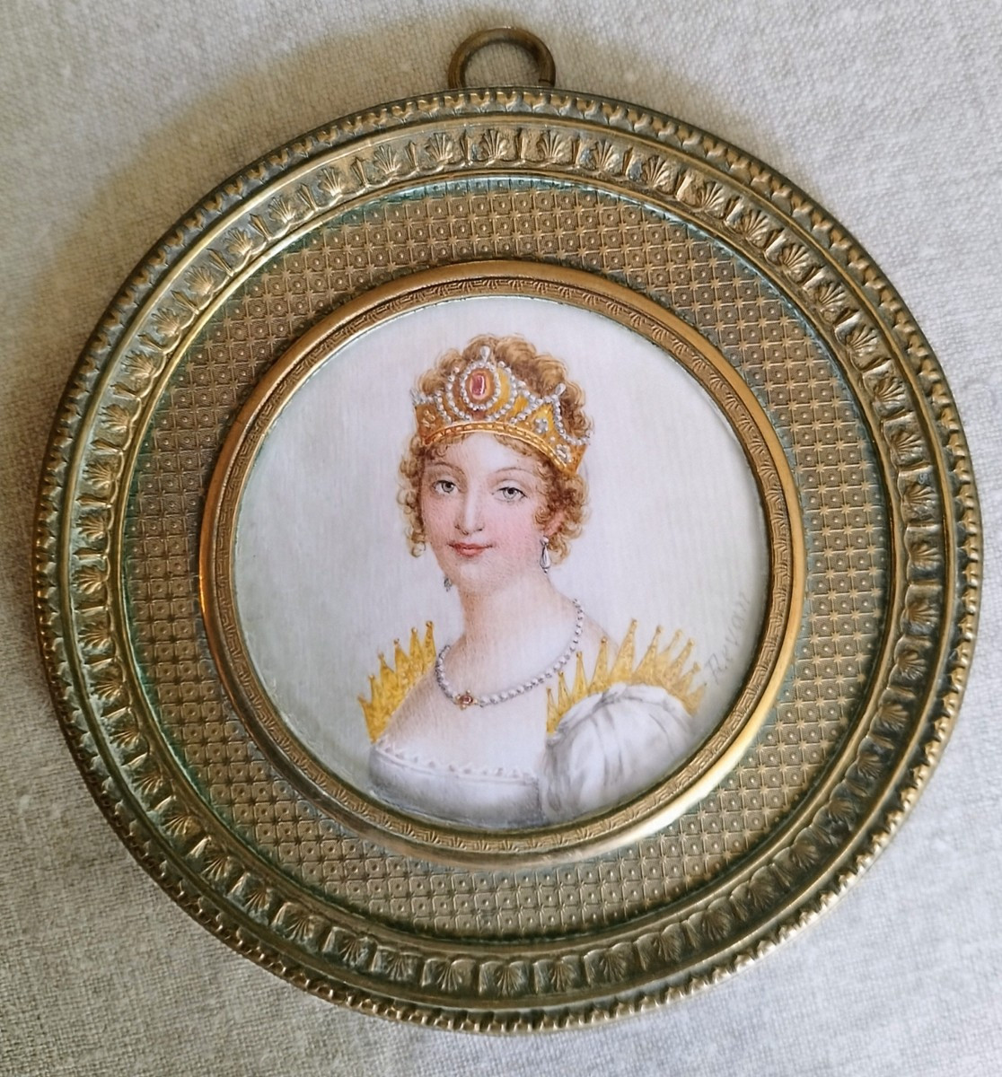 Miniature Portrait Of Empress Marie Louise Wife Of Napoleon
