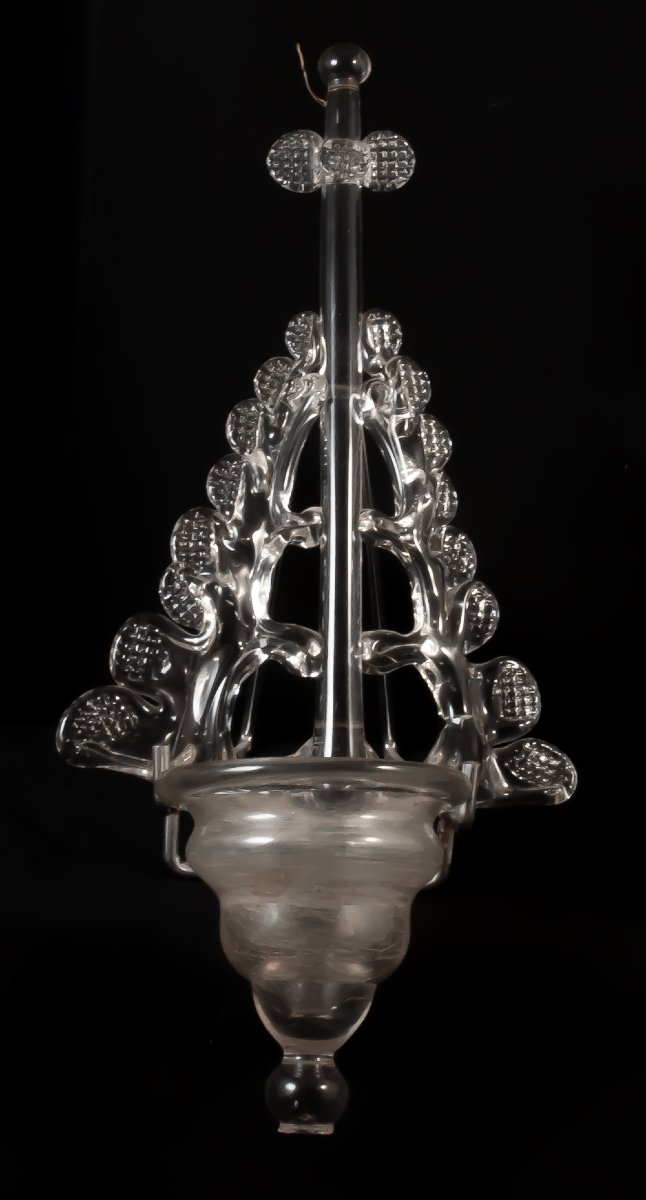 Large Sconce Stoup In Spun Glass