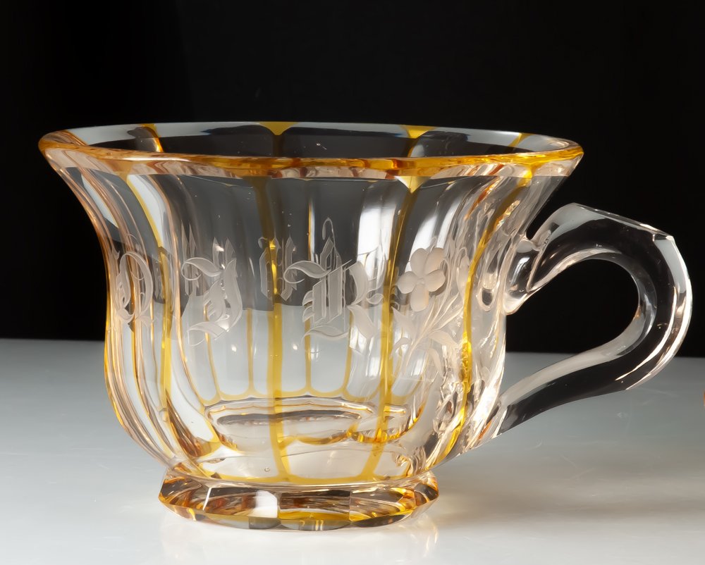 Tasse à thé " Souvenir " en cristal taillé-photo-4