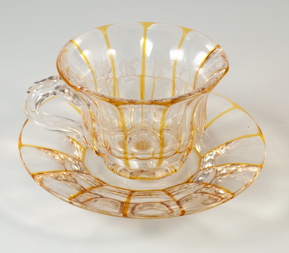 Tasse à thé " Souvenir " en cristal taillé-photo-2
