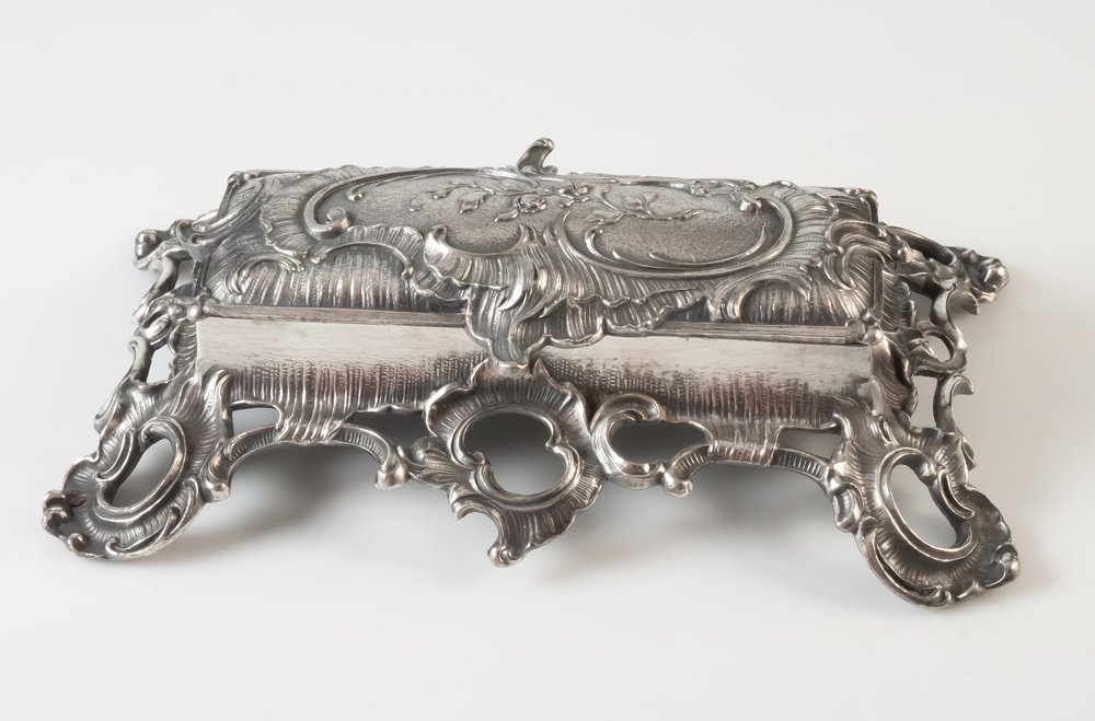 Wmf Large Rocaille Stamp Box-photo-2